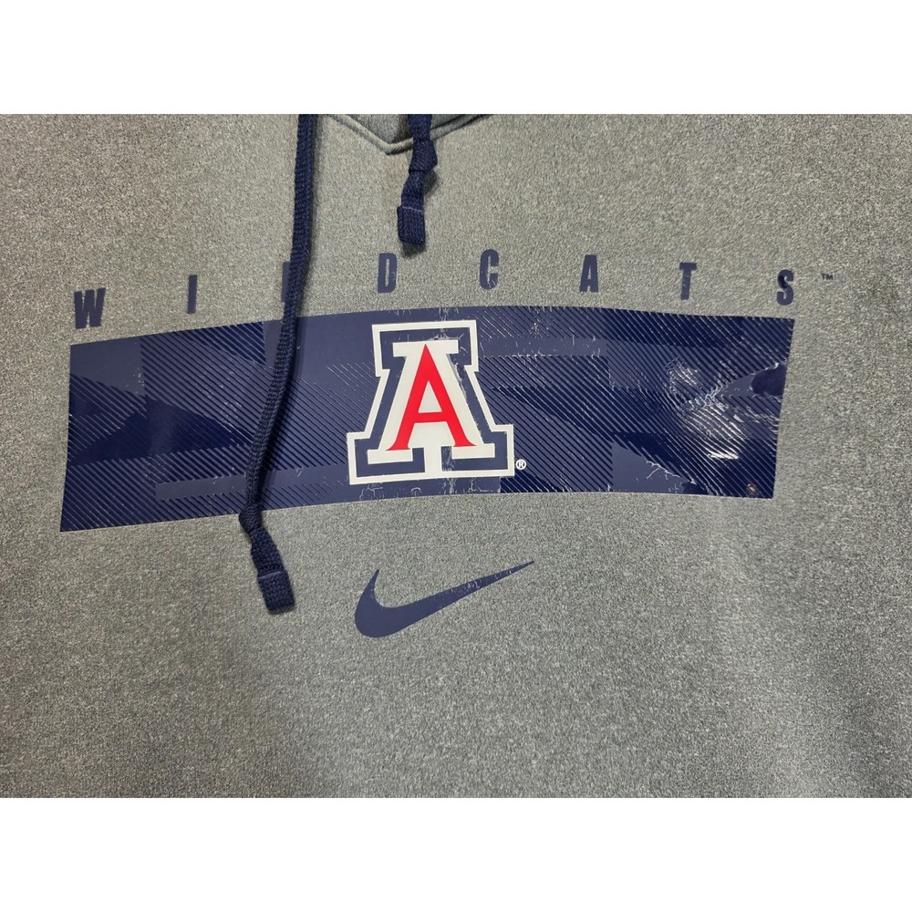 Nike Arizona Wildcats Hoodie XL Gray Navy Therma Fit NCAA Engineered Pullover - Picture 3 of 13